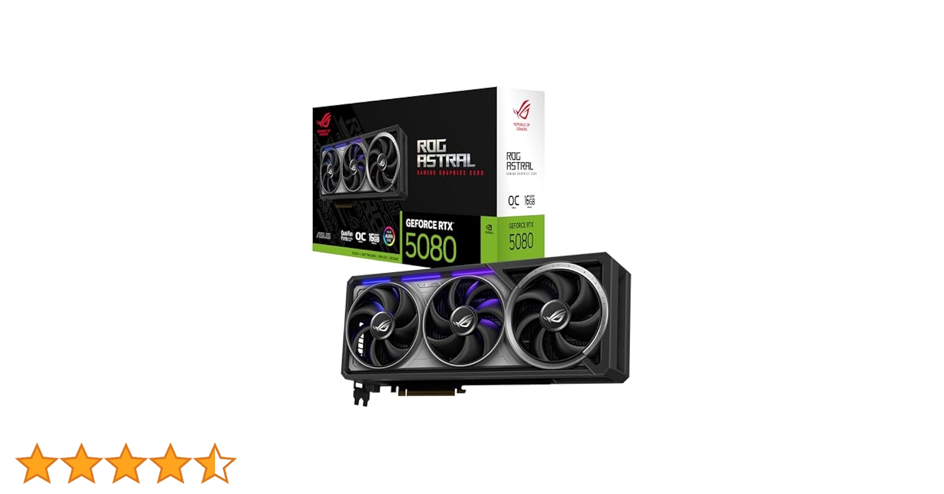 グラフィックボード・グラボ・ビデオカード ASUS ROG ASTRAL GEFORCE RTX 5080 ROG Astral GeForce RTX™ 5080 16GB GDDR7 OC Edition | ROG